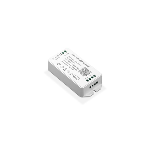 [7087-0] WiFi CCT controller - Tuya Smart/Smart Life, uden fjernbetjening, kompatibel med Google Home/Alexa, 12V (120W), 24V (240W) - Indgang: 12V-24V