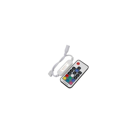 [7094-0] Mini RGB controller inkl. fjernbetjening - 12V (72W), 24V (144W)