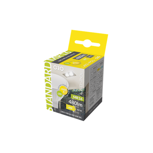 [7575-10852] LED spotpære 6W MR16/GU5.3 12V (Lyskilde ikke inkluderet) - 410lm - Energibesparende og holdbar belysning til hjemmet