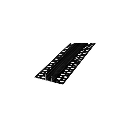 [6812-0] Sort 13x13 Aluprofil til Klinker/Fliser - 2m med Sort Cover inkluderet.