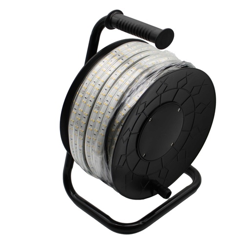 [6892-10390] Arbejdslys 50m strip på tromle - 230V, IP67, 120 LED/m, 9W/m, 1320 lm/m, RA80