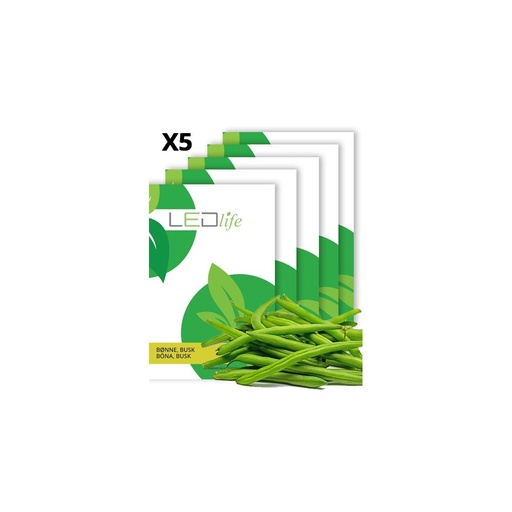 [4596-0] 5 ps. Sortfrøet Delinel Buskbønne Frø