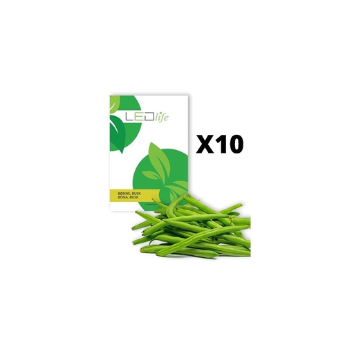 [4631-0] 10 pakker Buskbønne frø - Sort frøet Delinel