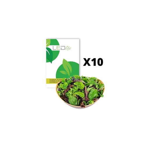 [4634-0] 10 ps. Pluksalat frø - Blandet Baby Leaf