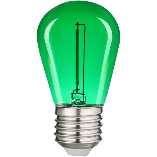 [4670-9604] 0,6W LED krone pære - Grøn, kultråd, E27 - 230V - 50lm - RA80