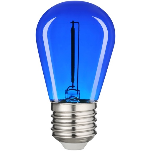 [4672-9605] 0,6W Blå LED Kronepære med E27 fatning - Kultråd - 230V - 50lm - RA80