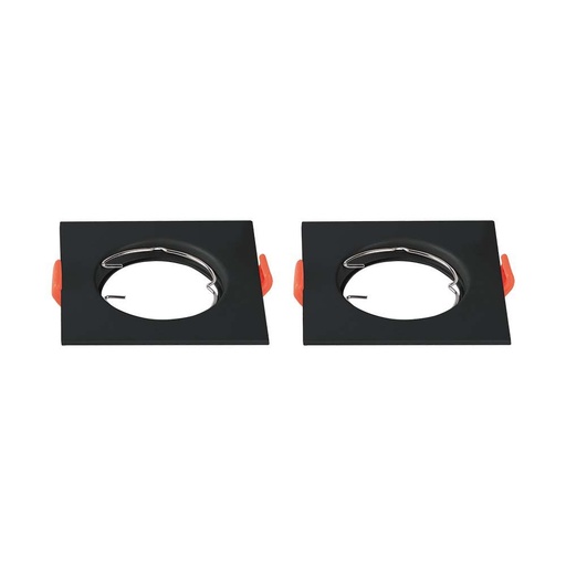 [25472-0] Sort firkantet GU10 lampe fra V-Tac Pro serie med 3 års producentgaranti.