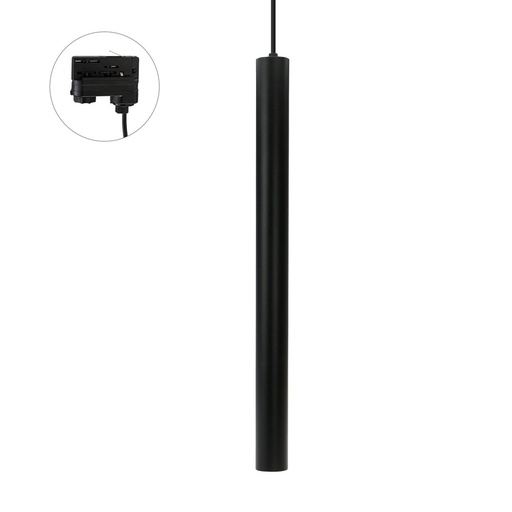 [8777-0] Sort Skinnespot pendellampe med GU10 fatning - 230V - 5 års producentgaranti