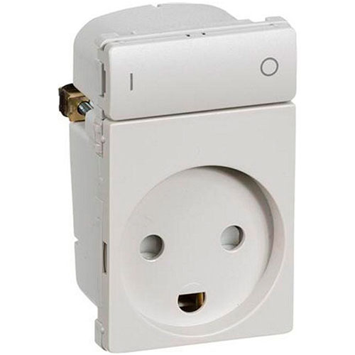 [1017046807] IHC Wireless FUGA Stikkontakt 1½ modul lysegrå
