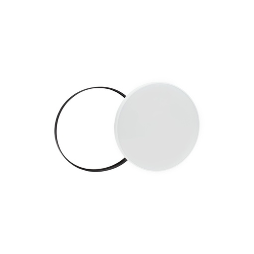 [6610-10289] Spectrum 18W LED Loftslampe - Ø25cm, Højde: 5,2cm, Hvid Kant, Sort Ring - 2000lm, RA80, IP54