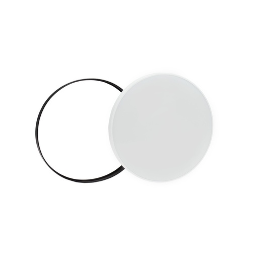 [6612-10295] Spectrum 32W LED loftslampe - hvid kant, inkl. sort ring, Ø38cm, 5,2cm højde, 3380lm, RA80, IP54