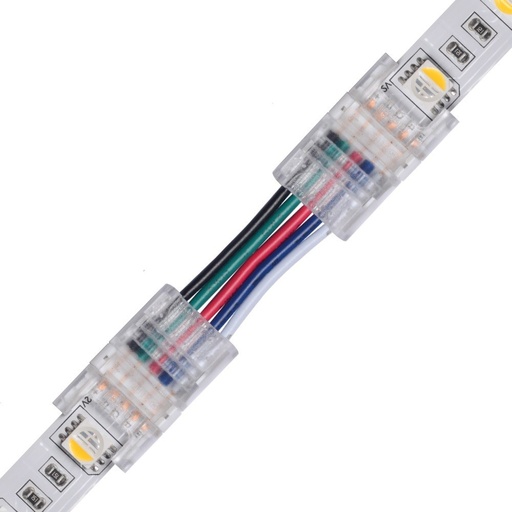 [8552-0] Slim samler med ledning til LED strip - 10mm, RGBW, IP20, 5V-24V