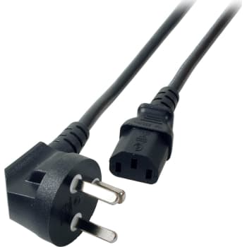 [6128058857] Netledning EDB vinkel - Apparat stik C13, 1,8M sort