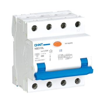 [6222100054] Kombiafbryder RCBO Chint, 3P+N, C karakteristik, 32A, 30mA, 6kA