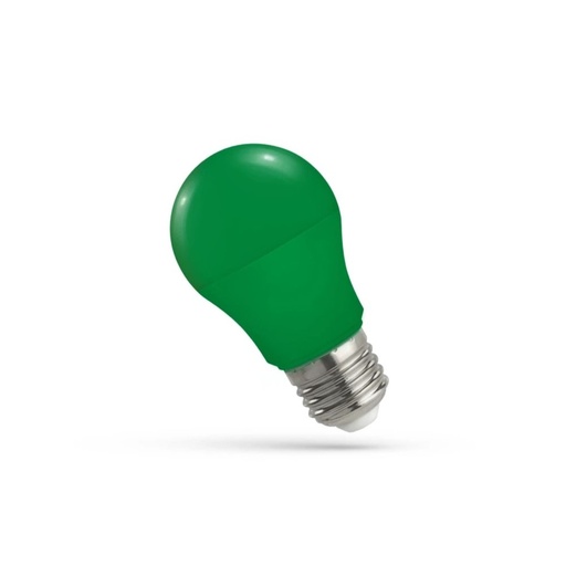 [6059-0] Grøn LED-pære A50 med E27 fatning og 4,9W - 230V spænding