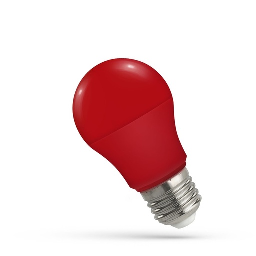 [6061-10525] 5W Rød Matteret LED Pære E27 Stor Fatning - Input: 230V