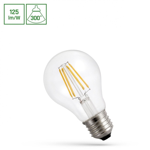 [6072-0] LED pære A60 E27 230V 7W varm hvid KLART Spectrum - 870lm RA80