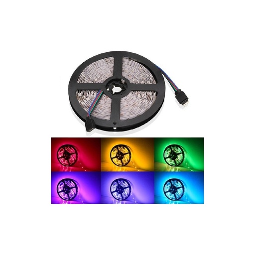 [3182-0] V-Tac 4,8W/m RGB LED-stripsæt - 5m, 30 LED pr. meter, 400lm/m