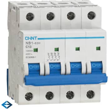 [6222100193] Automatsikring Chint NB1-63H, C 13A 3P+N, 10kA