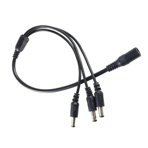 [3331-0] DC kabel 3-vejs splitter - Til LED strips, Sort, 5V-48V