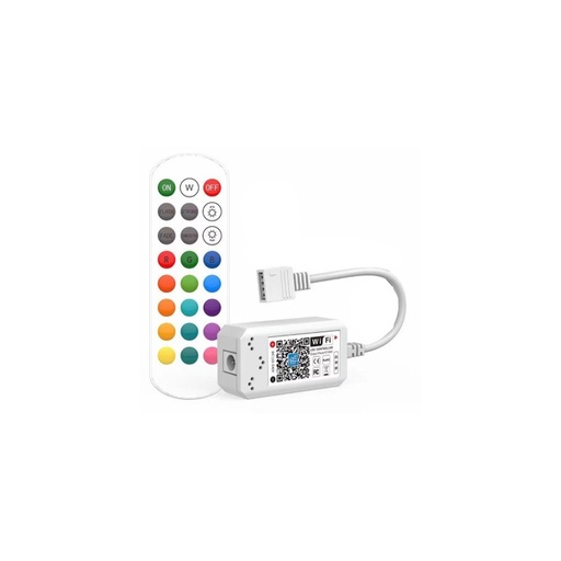 [3364-0] Smart Home RGB-controller - Kompatibel med Google Home, Alexa og smartphones, Understøtter 12V (op til 144W) og 24V (op til 288W)