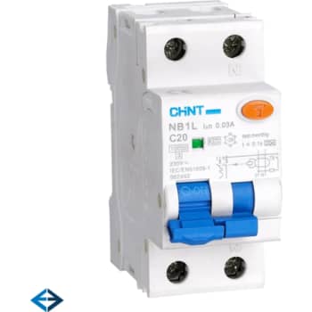 [6222100290] Kombiafbryder RCBO CHINT, 1P+N, C karakteristik, 20A, 30mA, 10kA
