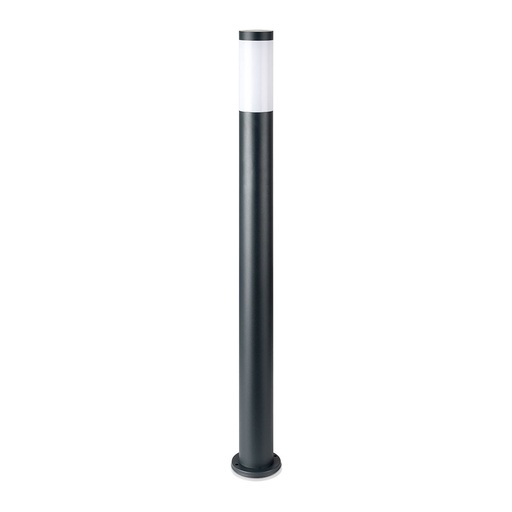 [25390-0] Pullertlampe E27 - Rustfrit Stål Hus (110cm), Grå, IP44 - Vejrbestandig udendørslampe til haven