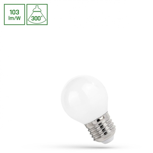 [6239-13098] LED Pære G45 E27 230V 4W Kultråd Matteret Spectrum, 400lm, RA80
