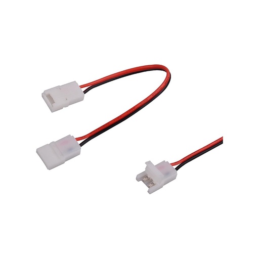[25413-0] Stik til LED Strip 10mm - Dobbelt Hoved til fleksibel belysning