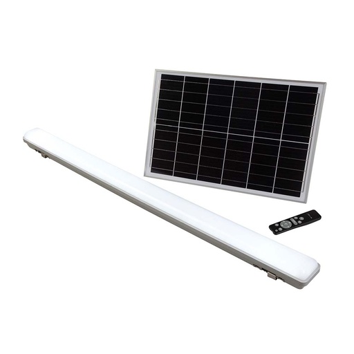 [25437-17313] 18W Solar LED Armatur med Sensor og RF-kontrol - 3i1, Tæt og IP65-klassificeret