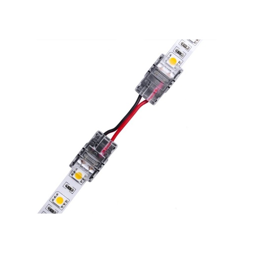 [4713-0] Samler med ledning til LED strip - 10mm, enkeltfarvet, IP20, 5V-24V