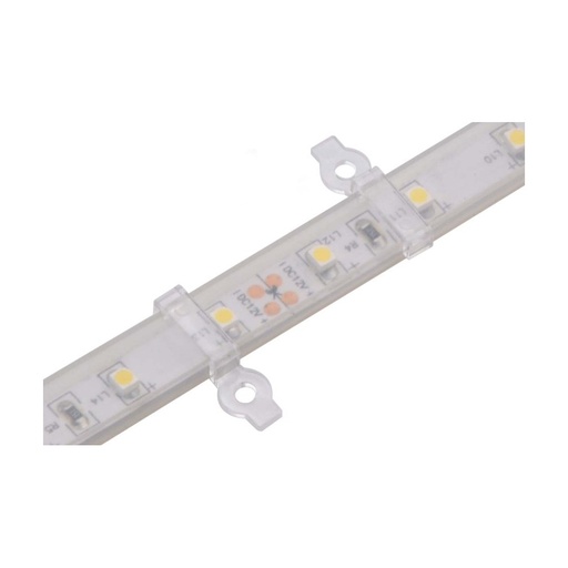 [4750-0] 20 stk. klare monteringsklips til LED strip - 8mm, kompatible med IP65 strips
