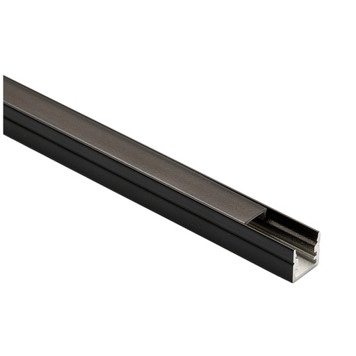 [4812-0] Sort matteret aluprofil til akustikpanel - 1,2m længde, 10x10mm