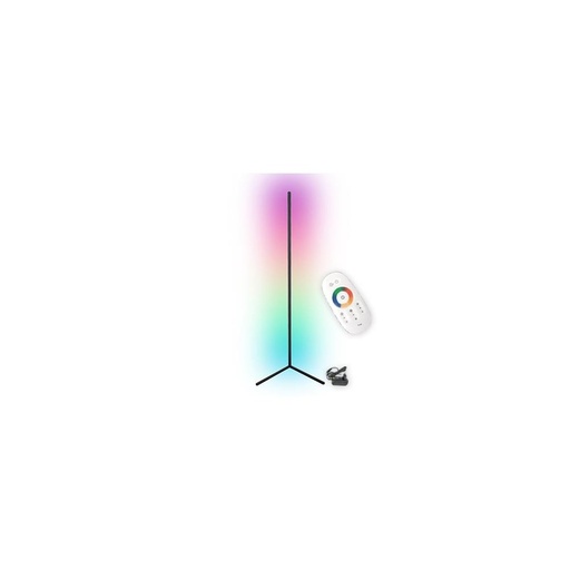 [4850-0] Sort 140cm høj RGB hjørnelampe med 20W effekt og fjernbetjening