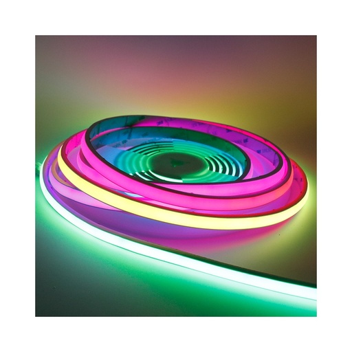[27061-0] 10m Neon RGBIC COB LED strip - 21W/m, 720 LED pr. meter, 24V, IP67 - Udendørs LED strip til farverige lyseffekter