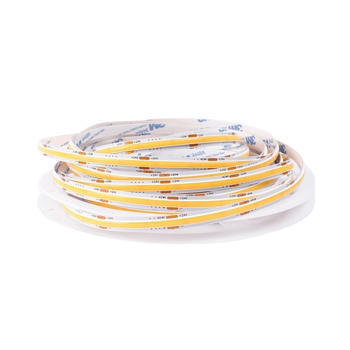 [27068-18712] 5 meter Dot-fri COB-LED-strips med 2700K lysfarve og 4W/m - IP20, 320 LED pr. meter, 24V, COB LED