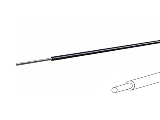 [H11729] Monteringsledning - 0,2mm² massiv fortinnet CU, Sort (100m)