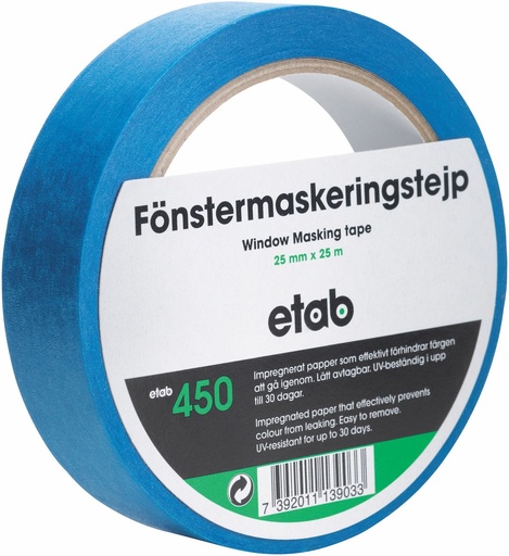 [9907002] MALERTAPE, VINDUE,BLÅ 25MM 25M