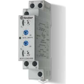 [6223274633] Tidsrelæ/timer asymetrisk multi-funktion, 12-240V AC/DC 0,1S-24H