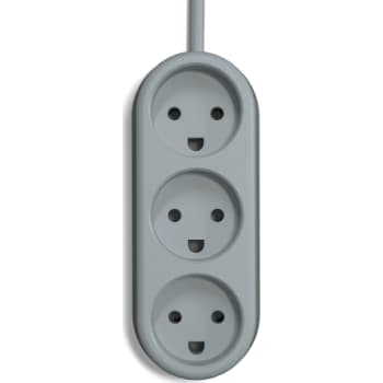 [6228068417] ColorCable Minimalistisk grå, Model 3 stikdåse, 2,5 meter. 