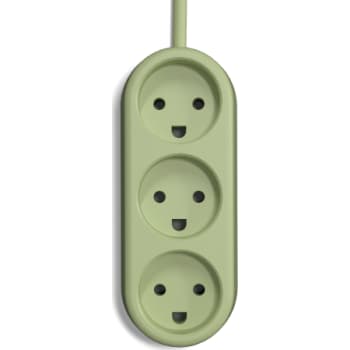 [6228068446] ColorCable Leaf Grøn, Model 3 stikdåse, 2,5 meter 