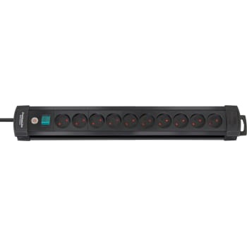 [6228100877] Premium-Line10-stikdåse u/jord 3m u/blindh sort