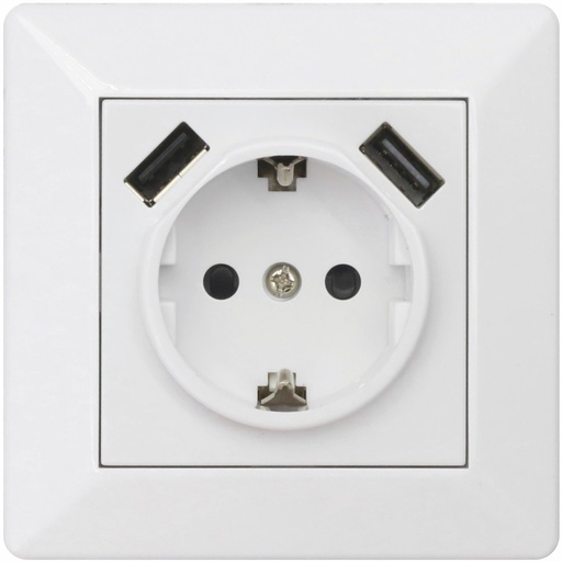 [1893441] DELTA VÆGUDTAG 1-V + 2 X USB