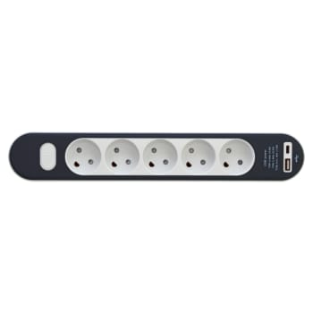 [6228249948] 5-Stikdåse med jord og med USB A+C, 1,4m ledning