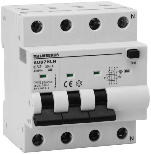 [2160545] RCBO KOMBIRELÆ 32A 3P+N 30mA