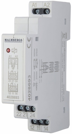 [4028693] HOLDERELÆ 2 VXL 16A 24V AC/DC
