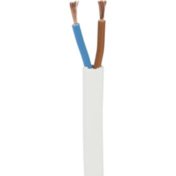 [6232207950] Ledning H03VVH2-F Flad 2x0,75 hvid, 10 meter