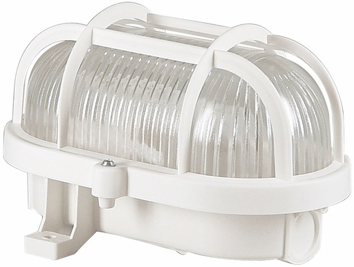 [7535585] SKOTLAMPE OVAL 1X60W HVID