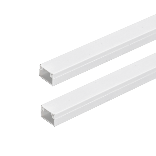 [22037-0] PVC Kabelkanal 15x10mm, 2m med Lim - Hvid (3 års producentgaranti)