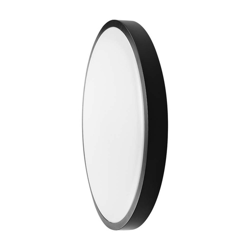 [26833-18980] 18W LED Dome Lys - 3000K, Rund, Sort Ramme, IP44, med Samsung Chip